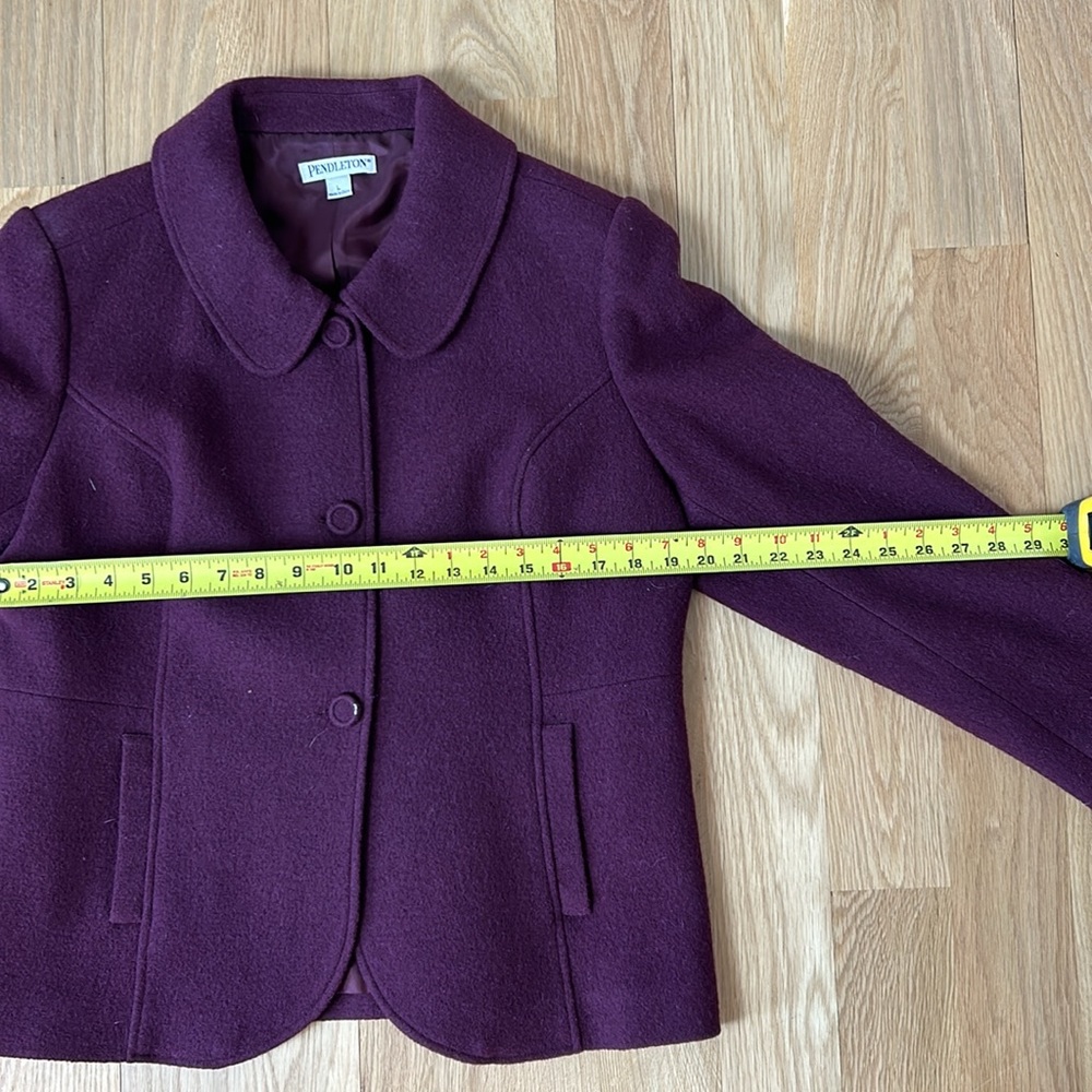 Euc - Pendleton Virgin Wool Blazer In Plum/ Purpl… - image 5